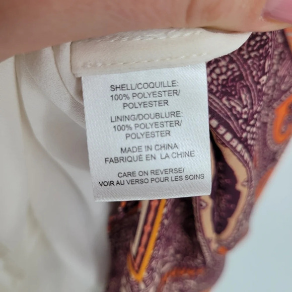 Devine heritage front bow long balloon sleeve paisley print mini dress Xsmall - Picture 5 of 8